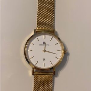 Abbott Lyon gold mesh band watch